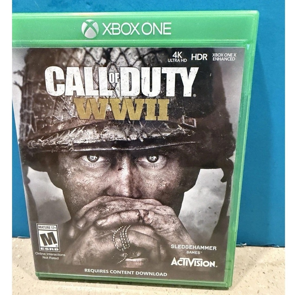 Call of Duty WWII Xbox One Activision Sledgehammer Games 4K HDR Video Game Disc